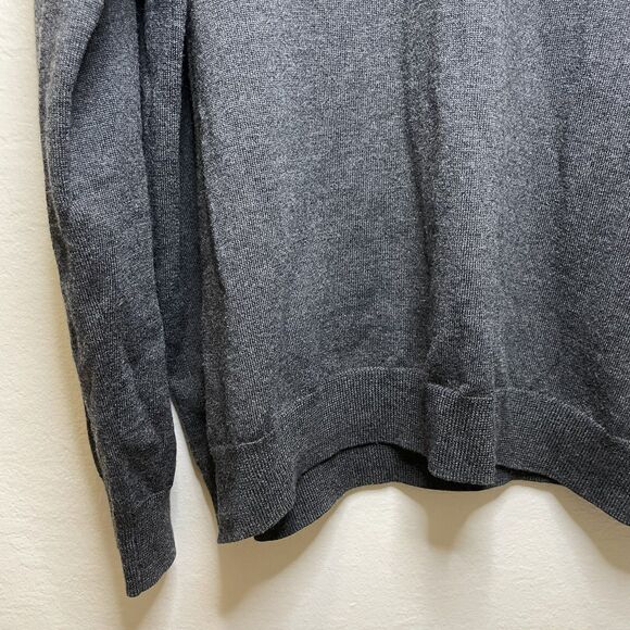 Nordstrom Mens Shop Sweater Pullover 100% Fine Merino Wool Dark Gray Men XXL - Picture 5 of 6